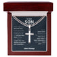 Personalized Son Gift from Parents, Waterproof Cross