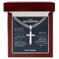 Personalized Grandson Gift from Grandma and Grandpa, Waterproof Cross