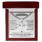 Custom Gift for Grandson | Engraved Cross Necklace from Grandma or Grandpa