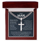 Personalized To My Man Cuban Chain Necklace, Promise Necklace for Him, Anniversary Gift for Man, Boyfriend Birthday Gift, Romantic Birthday Gift for Him