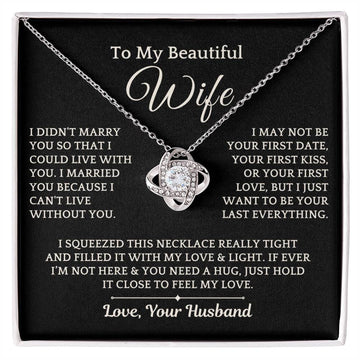 To My Beautiful Wife | Love Knot Necklace