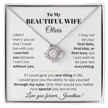 To My Beautiful Wife | Personalizable Necklace Gift Set