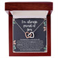 Graduation Gift for Her Interlocking Heart Necklace