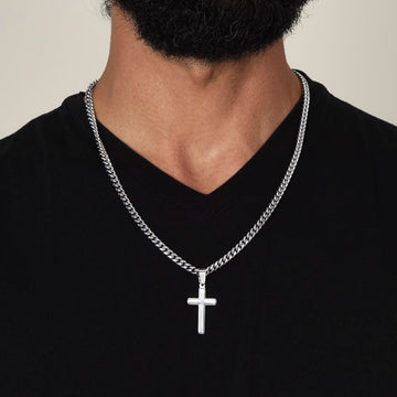 Cross Pendant | Sentimental Gift for Grandson from Grandma or Grandpa