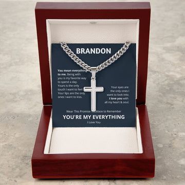 Personalized Gift for Boyfriend Promise Necklace One Year Anniversary Gift