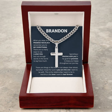 Personalized Promise Necklace First Anniversary Gift for Boyfriend