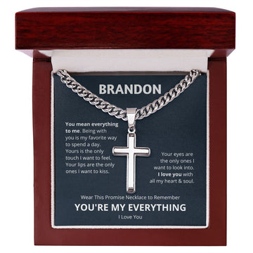 Personalized Gift for Boyfriend Promise Necklace One Year Anniversary Gift