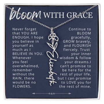 Bloom With Grace Encouragement Gift for Daughter, Granddaughter, Niece from Mom, Dad, Grandma, Aunt