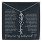 Bridesmaid Proposal Custom Name Necklace with Birth Month Flower Bridal Party Gift