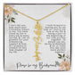Bridesmaid Proposal Personalized Birth Flower Name Necklace Gift for Bridesmaid