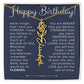 Birth Month Flower Necklace Birthday Gift for Her