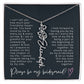 Bridesmaid Proposal Custom Name Necklace with Birth Month Flower Bridal Party Gift