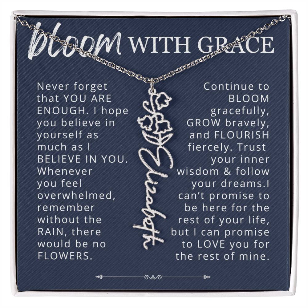 Bloom With Grace Encouragement Gift for Daughter, Granddaughter, Niece from Mom, Dad, Grandma, Aunt