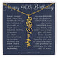 40th Birthday Gift Personalized Birth Flower Name Necklace