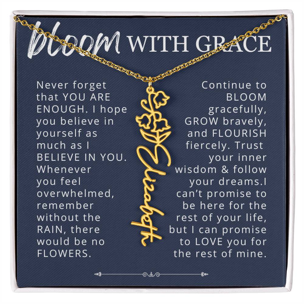 Bloom With Grace Encouragement Gift for Daughter, Granddaughter, Niece from Mom, Dad, Grandma, Aunt