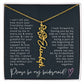 Bridesmaid Proposal Custom Name Necklace with Birth Month Flower Bridal Party Gift