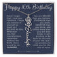 16th Birthday Gift Birth Flower Name Necklace for Daughter, Granddaughter, Niece