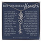 Custom Name Necklace With Birth Flower Gift for Daughter from Dad, Mom Mother Daughter Gift
