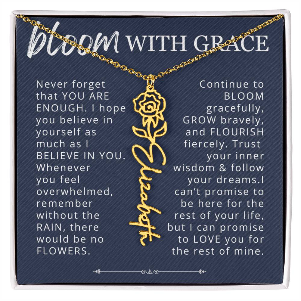 Bloom With Grace Encouragement Gift for Daughter, Granddaughter, Niece from Mom, Dad, Grandma, Aunt