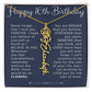 16th Birthday Gift Birth Flower Name Necklace for Daughter, Granddaughter, Niece