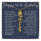 40th Birthday Gift Personalized Birth Flower Name Necklace