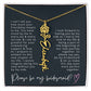 Bridesmaid Proposal Custom Name Necklace with Birth Month Flower Bridal Party Gift