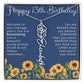 13th Birthday Gift for Her Floral Name Necklace