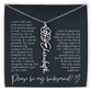 Bridesmaid Proposal Custom Name Necklace with Birth Month Flower Bridal Party Gift