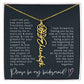 Bridesmaid Proposal Custom Name Necklace with Birth Month Flower Bridal Party Gift