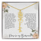Bridesmaid Proposal Personalized Birth Flower Name Necklace Gift for Bridesmaid