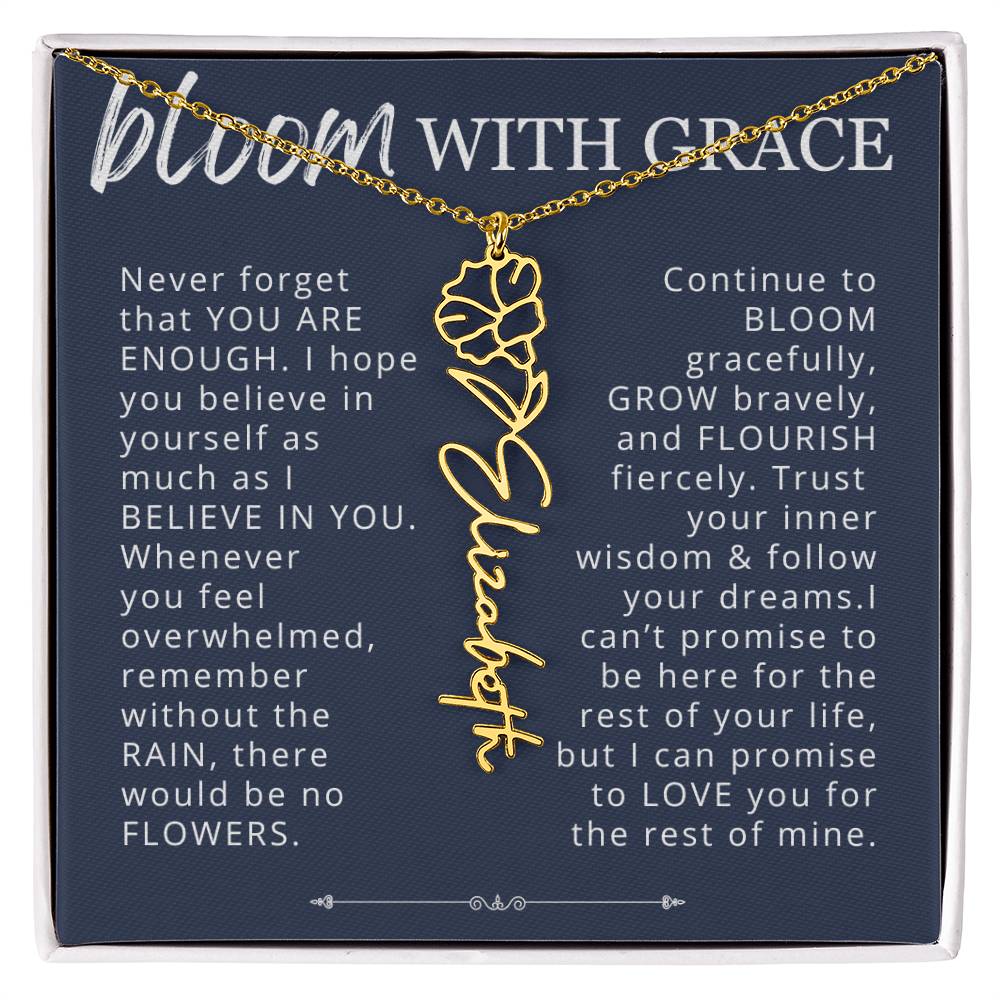 Bloom With Grace Encouragement Gift for Daughter, Granddaughter, Niece from Mom, Dad, Grandma, Aunt