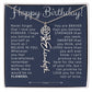 Birth Month Flower Necklace Birthday Gift for Her