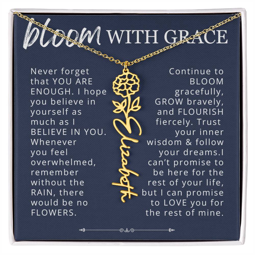 Bloom With Grace Encouragement Gift for Daughter, Granddaughter, Niece from Mom, Dad, Grandma, Aunt