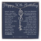 30th Birthday Gift for Her Custom  Birth Flower Name Necklace