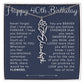 40th Birthday Gift Personalized Birth Flower Name Necklace