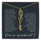 Bridesmaid Proposal Custom Name Necklace with Birth Month Flower Bridal Party Gift