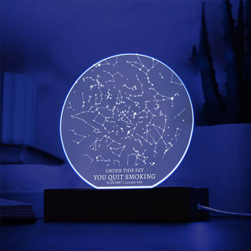 Quit Smoking Gift Ideas Custom Star Map By Date Night Light