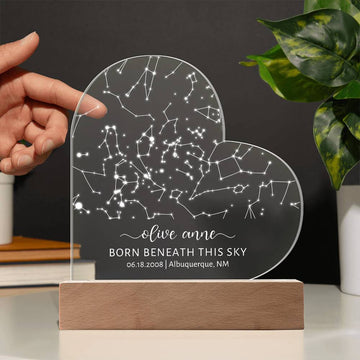 Personalized Mother Daughter Gift Custom Star Map By Date Night Light Personalised Mother Daughter Gift for Daughter