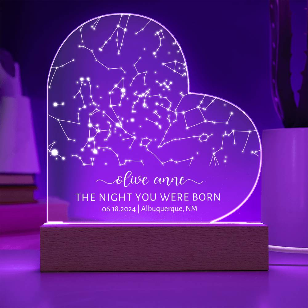 Custom Star Map By Date Night You Were Born, New Baby Gift, Stars The Night Sky, Stars Above Map, Wedding Constellation Gift Birthday Gift Idea