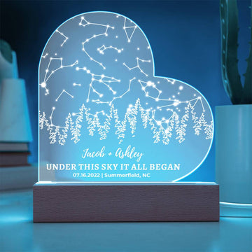 Personalized Star Map LED Light - Romantic Anniversary Gift for Nature Lovers - Custom Night Sky Wedding Keepsake - Christmas Gift for Her