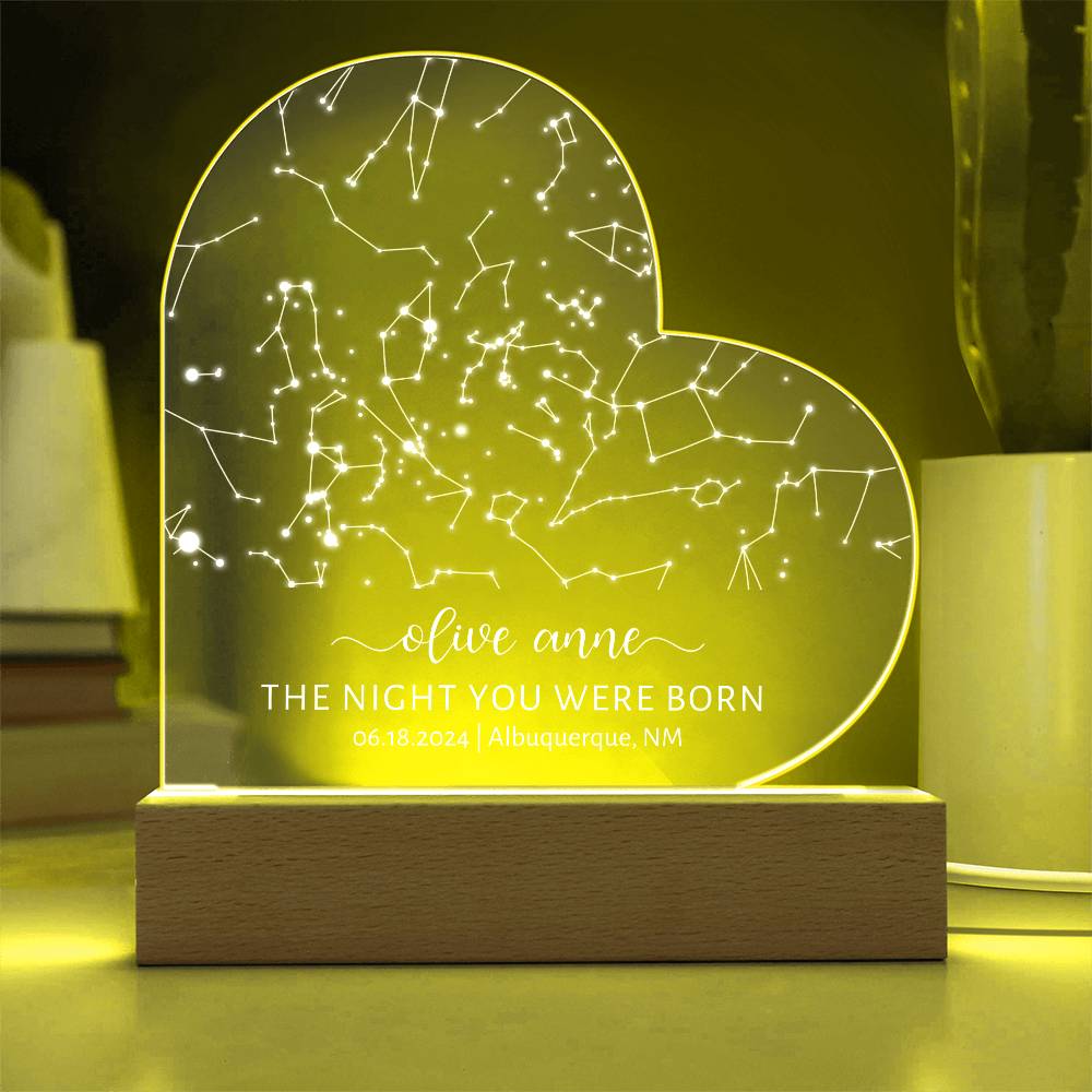 Custom Star Map By Date Night You Were Born, New Baby Gift, Stars The Night Sky, Stars Above Map, Wedding Constellation Gift Birthday Gift Idea