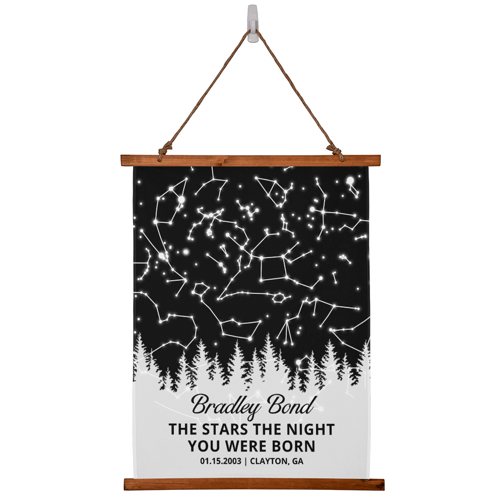 The Stars on the Night You Were Born Personalized Print, Custom Print, Nature gift for her, gift for him, Constellation gift, Star gift