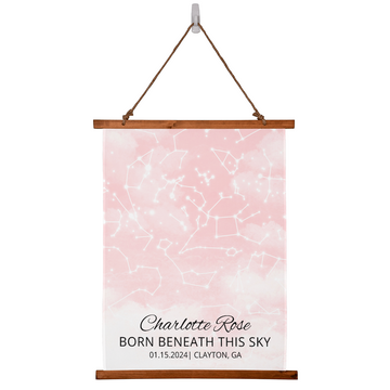 Personalized Constellation Map Star Map Gift for Nursery, Girl, Daughter, Boy, Him, Baby Shower, Dad, Mom, Her, Birthday