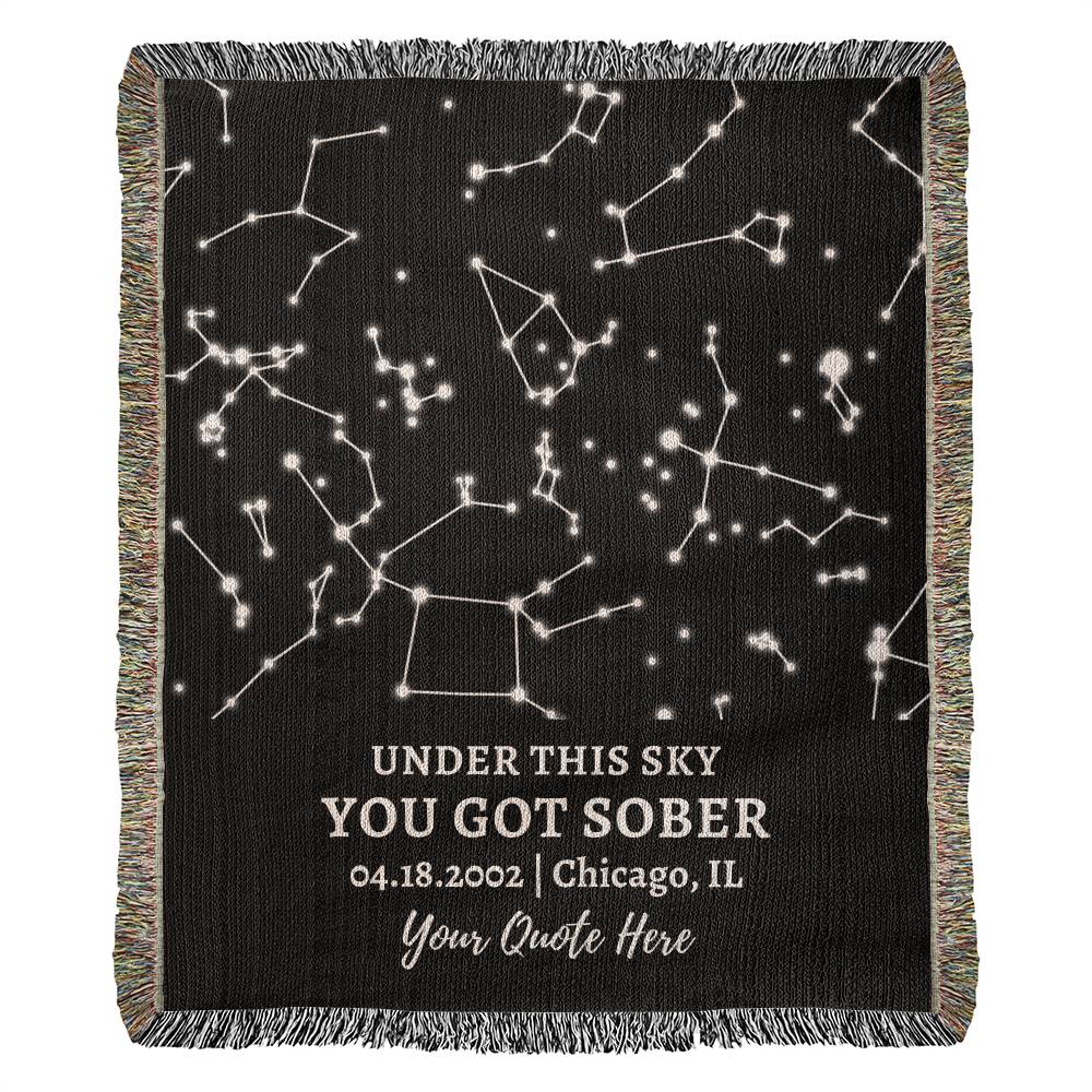 Sobriety Gifts Star Map By Date Sober Anniversary Sober Birthday Recovery Gift for Her or Him