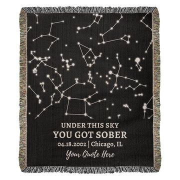 Sobriety Gifts Star Map By Date Sober Anniversary Sober Birthday Recovery Gift for Her or Him