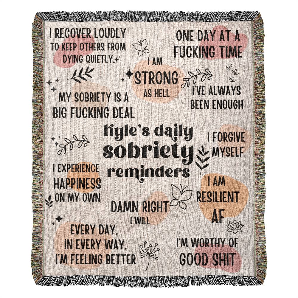 Personalized Sobriety Gift for Women Custom Name Sweary Affirmations Recovery Gift for Her