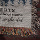 Personalized Graduation Gift for Her Woven Blanket