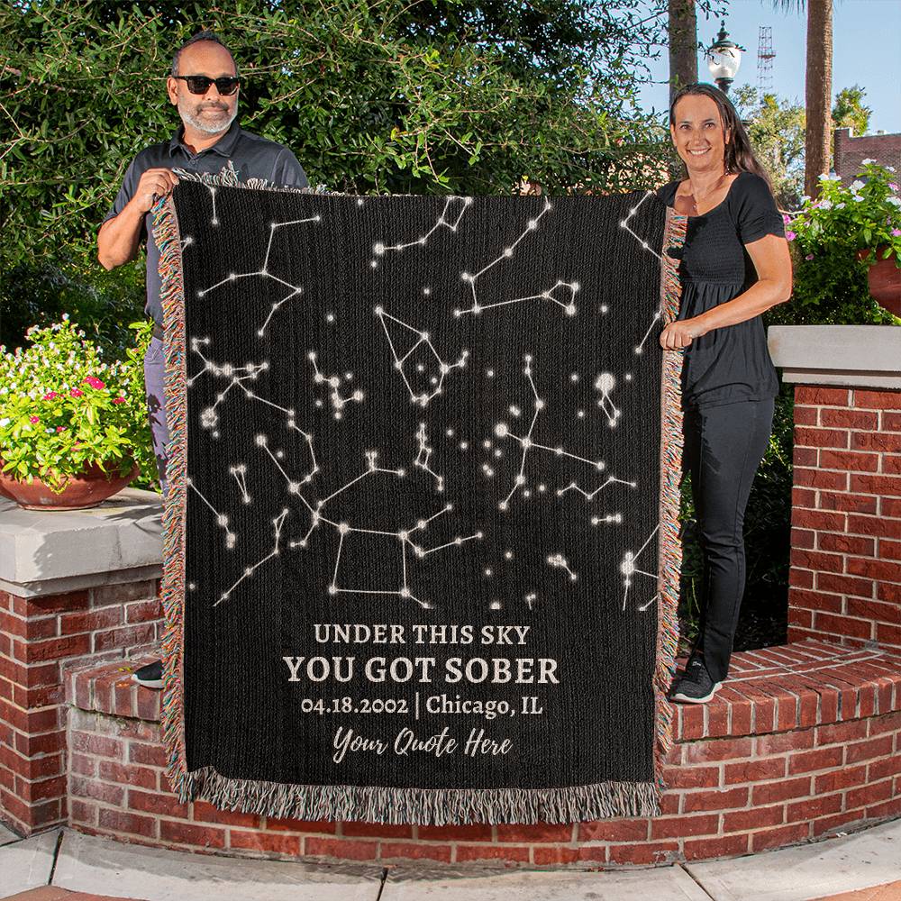 Sobriety Gifts Star Map By Date Sober Anniversary Sober Birthday Recovery Gift for Her or Him