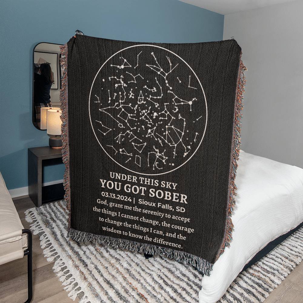 Sober Birthday Gifts Custom Star Map By Date Sobriety Gift For Women Recovery Gift For Men Him Sober Anniversary Gift for Her