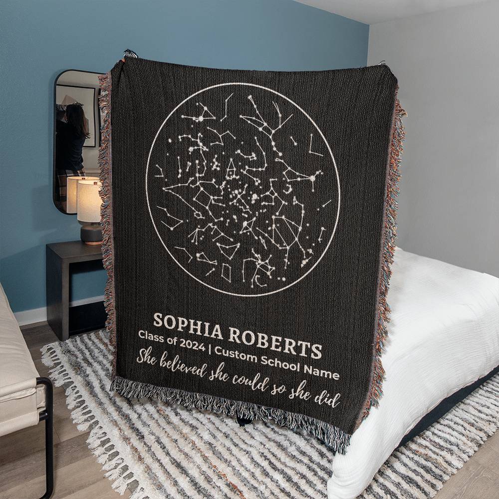 Personalized Graduation Gift For Her for Him Custom Star Map By Date